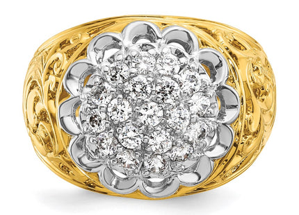 14k Two-tone Rings Style B01539B - Classique Jewelry Inc.