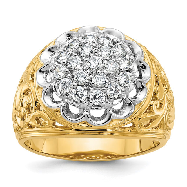 14k Two-tone Rings Style B01539B - Classique Jewelry Inc.
