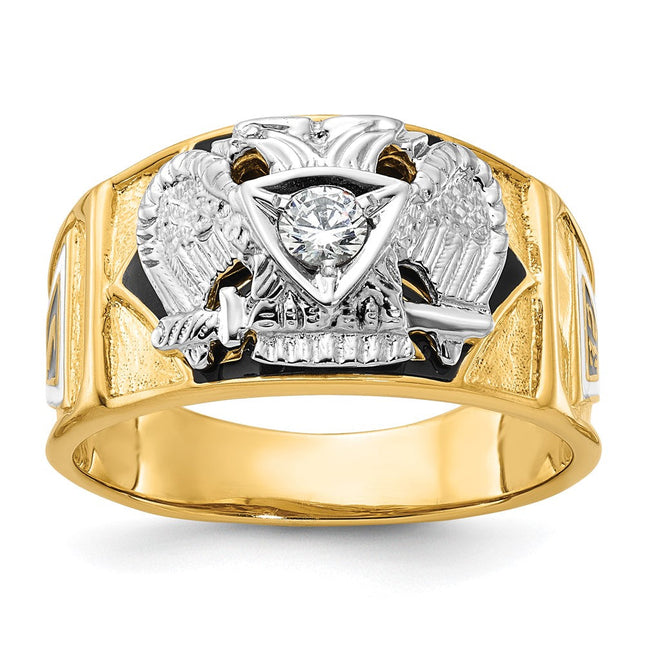 14K gold diamond ring