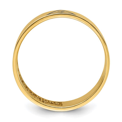 IBGoodman 14K Men's Polished with Black Enamel 14th Degree Grand Elect Masonic Ring