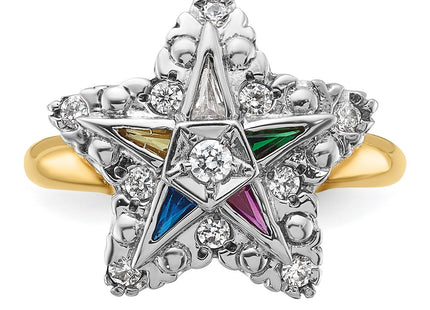 14k Two-tone Rings Style B02565 - Classique Jewelry Inc.