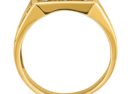 14k Yellow & Rhodium Rings Style B02588 - Classique Jewelry Inc.