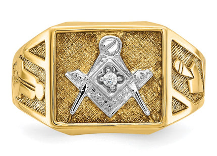14k Yellow & Rhodium Rings Style B02588 - Classique Jewelry Inc.
