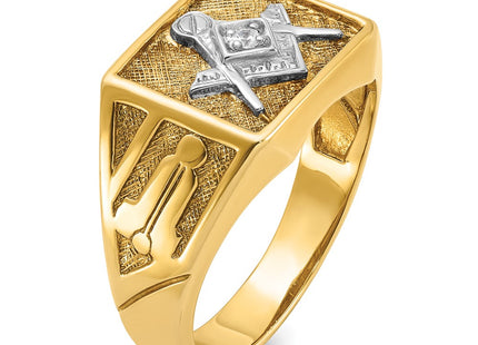 14k Yellow & Rhodium Rings Style B02588 - Classique Jewelry Inc.