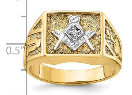 14k Yellow & Rhodium Rings Style B02588 - Classique Jewelry Inc.