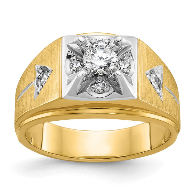 14k Two-tone Rings Style B04382 - Classique Jewelry Inc.