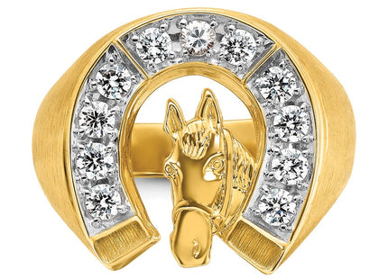 14k Yellow & Rhodium Rings Style B04969 - Classique Jewelry Inc.