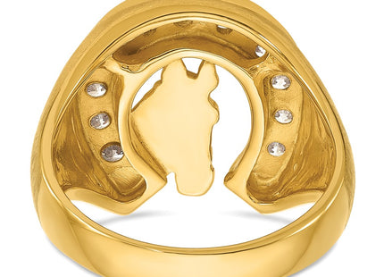 14k Yellow & Rhodium Rings Style B04969 - Classique Jewelry Inc.