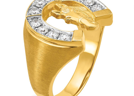 14k Yellow & Rhodium Rings Style B04969 - Classique Jewelry Inc.