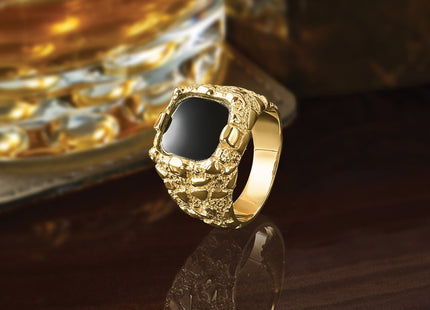 14K IBGoodman Men's Onyx Nugget Ring Mounting