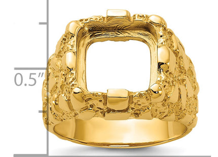 14K IBGoodman Men's Onyx Nugget Ring Mounting