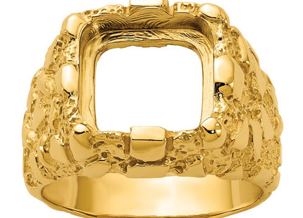 14K IBGoodman Men's Onyx Nugget Ring Mounting