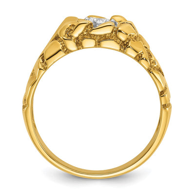 14K IBGoodman Men's 1/6 carat Diamond Nugget Complete Ring