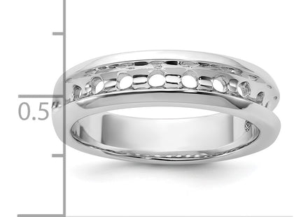 IBGoodman 14K White Gold Polished Nine Stone Men's Ring Mounting