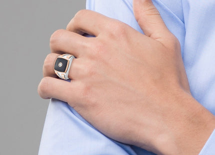 14K White/Rose Gold Rings Style B52075 - Classique Jewelry Inc.