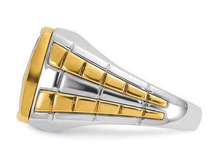 14k Two-tone Rings Style B52075 - Classique Jewelry Inc.