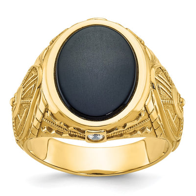 14K gold diamond ring