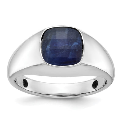 14K white gold sapphire ring