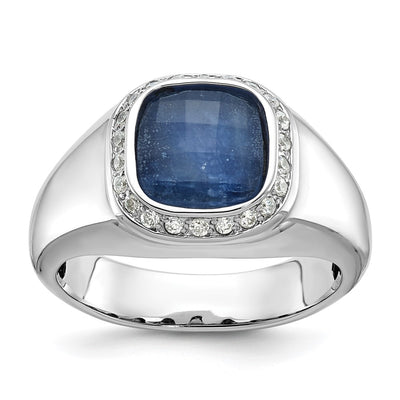 14K white gold diamond ring