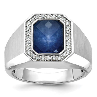 14K white gold diamond ring