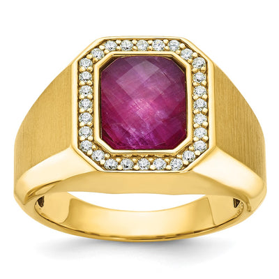 14K gold diamond ring