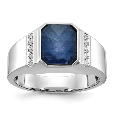 14K white gold diamond ring