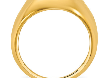 14K IBGoodman Men's Oval Gemstone and Diamond Ring Mounting