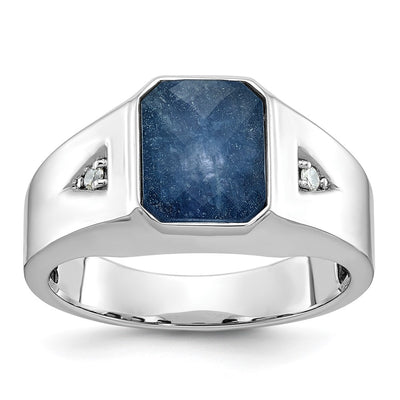14K white gold diamond ring