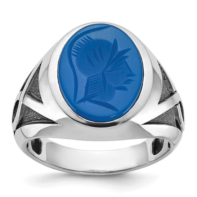 14K white gold ring