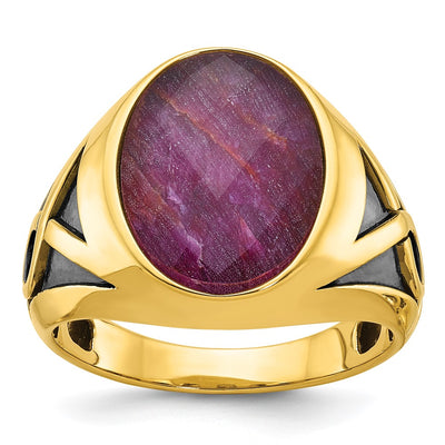 14K gold ruby ring