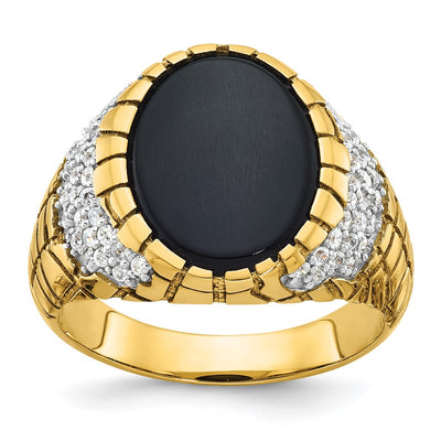 14K gold diamond ring