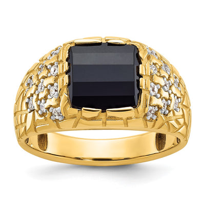 14K gold diamond ring