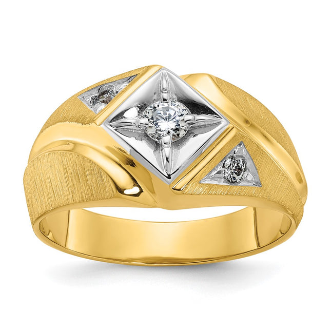 14k Two-tone Rings Style B55223 - Classique Jewelry Inc.