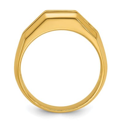 IBGoodman 14K Men's Polished Cut-Out 5-Stone 3/4 Carat AA Quality Diamond Ring