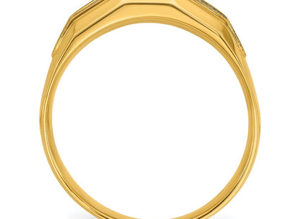 14k Yellow & Rhodium Rings Style B56685 - Classique Jewelry Inc.
