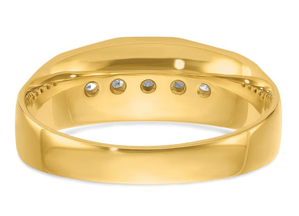 14k Yellow & Rhodium Rings Style B56685 - Classique Jewelry Inc.