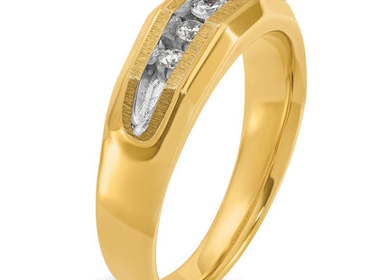 14k Yellow & Rhodium Rings Style B56685 - Classique Jewelry Inc.