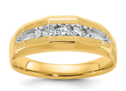 14k Yellow & Rhodium Rings Style B56685 - Classique Jewelry Inc.