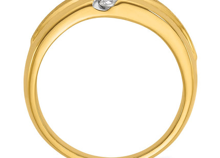 14k Yellow & Rhodium Rings Style B56699 - Classique Jewelry Inc.