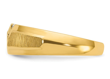 14k Yellow & Rhodium Rings Style B56699 - Classique Jewelry Inc.