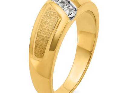 14k Yellow & Rhodium Rings Style B56699 - Classique Jewelry Inc.