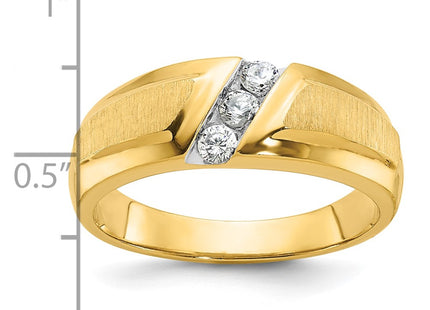 14k Yellow & Rhodium Rings Style B56699 - Classique Jewelry Inc.