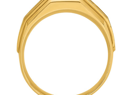 14k Yellow & Rhodium Rings Style B56716 - Classique Jewelry Inc.