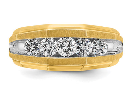 14k Yellow & Rhodium Rings Style B56716 - Classique Jewelry Inc.