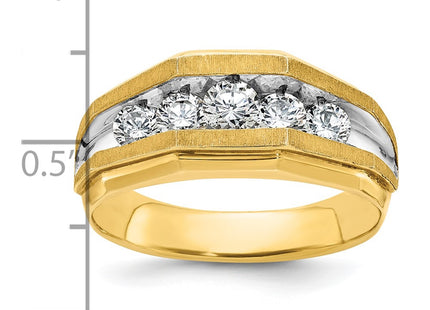 14k Yellow & Rhodium Rings Style B56716 - Classique Jewelry Inc.