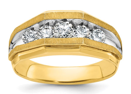 14k Yellow & Rhodium Rings Style B56716 - Classique Jewelry Inc.