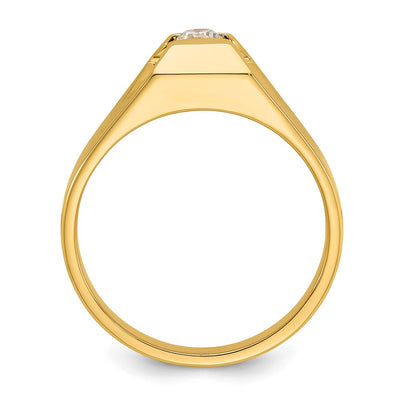 14K IBGoodman Men's Polished 1/4 Carat AA Diamond Ring