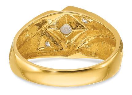 14k Yellow & Rhodium Rings Style B56827 - Classique Jewelry Inc.