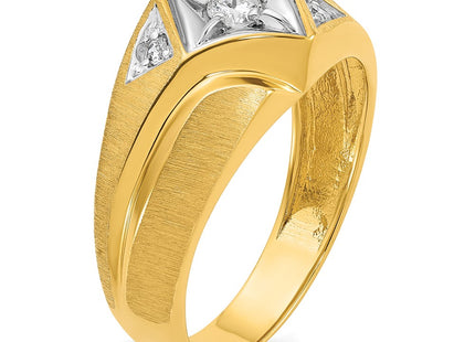 14k Yellow & Rhodium Rings Style B56827 - Classique Jewelry Inc.