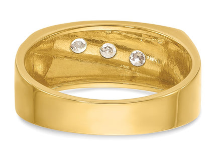 14k Yellow & Rhodium Rings Style B56894 - Classique Jewelry Inc.